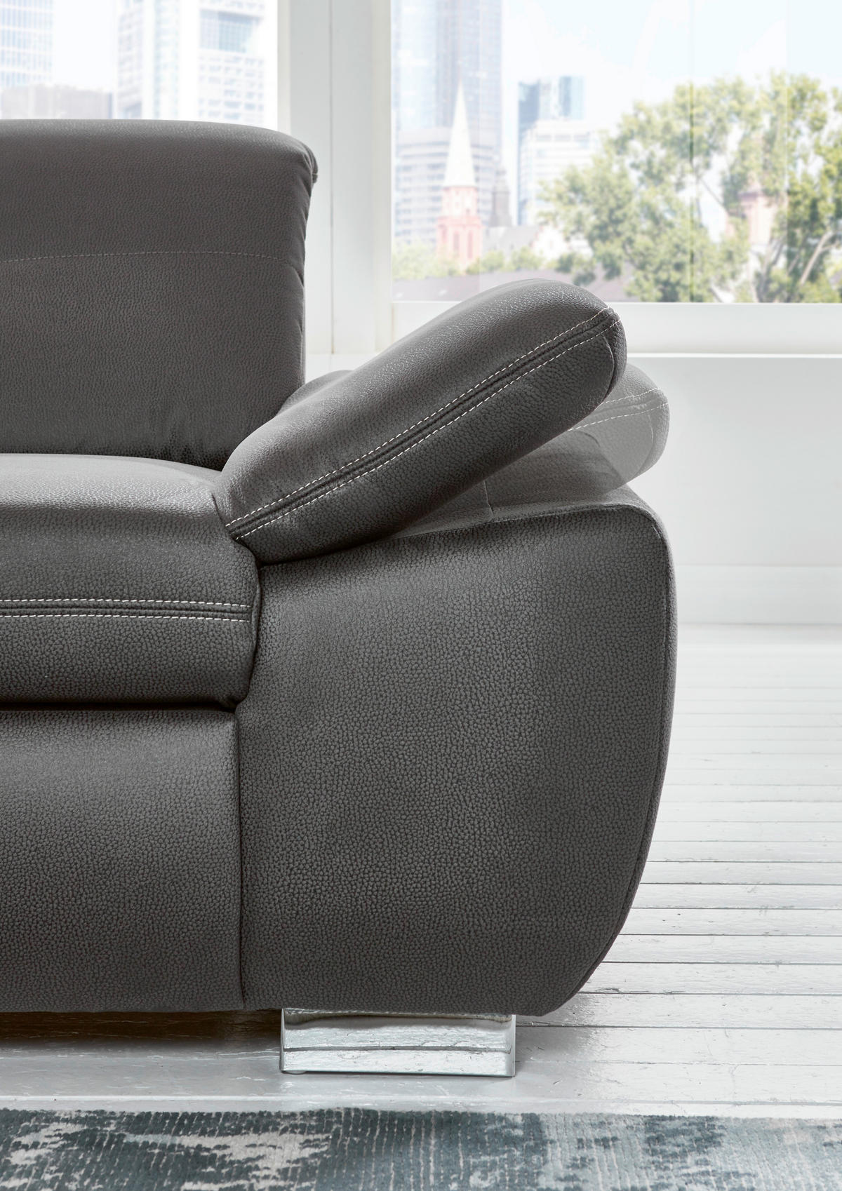 SJEDEĆA GARNITURA drvo, metal, plastika, tekstil, drvni materijal  antracit   - bež/antracit, Moderno, drvni materijal/drvo (260/318cm) - Beldomo Speed