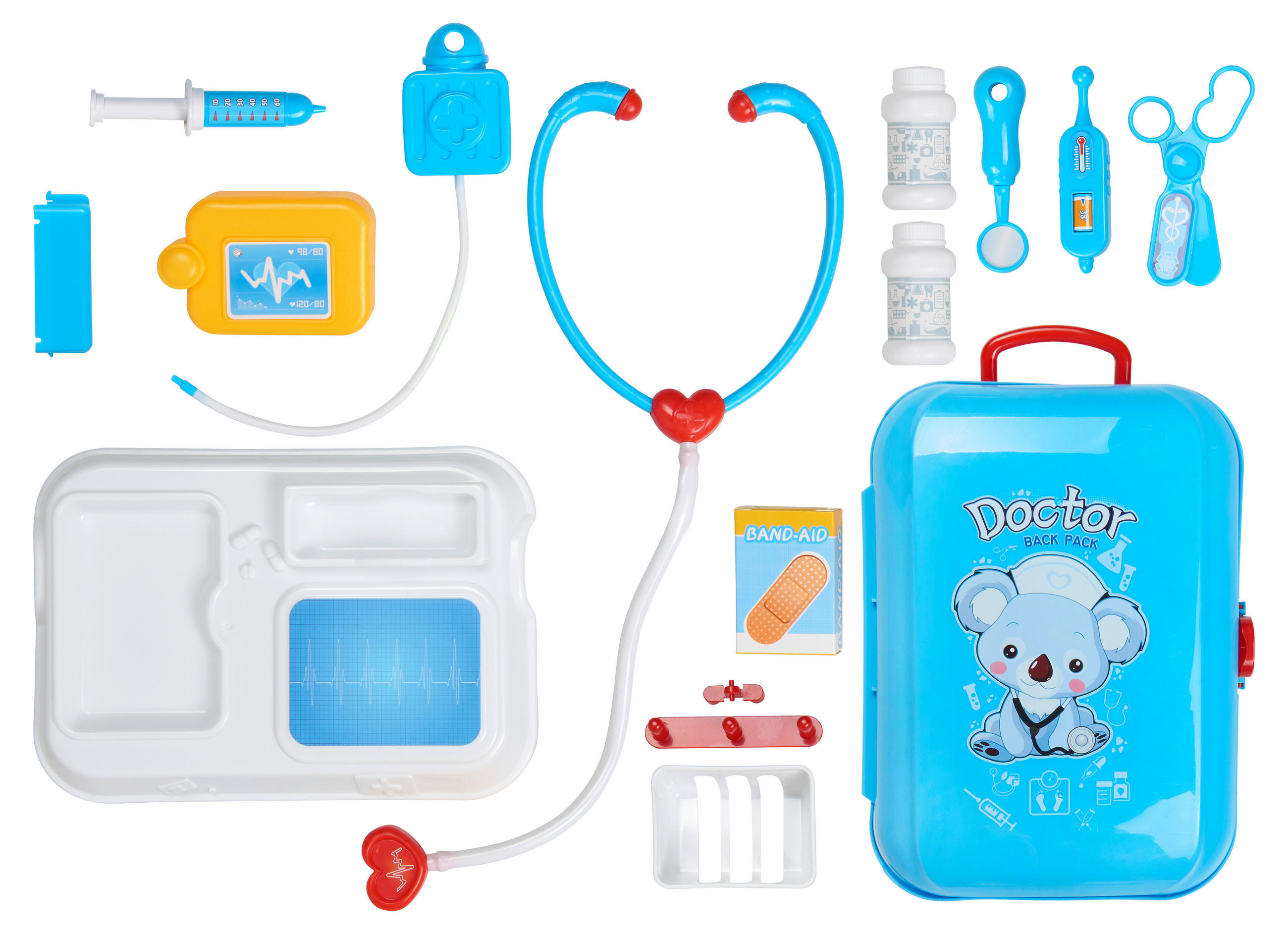 DĚTSKÝ LÉKAŘSKÝ KUFŘÍK - vícebarevná, Basics, plast - My Baby Lou