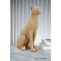 DEKOR ÁLLATFIGURA - aranyszínű, Basics, műanyag (32/16/43cm)