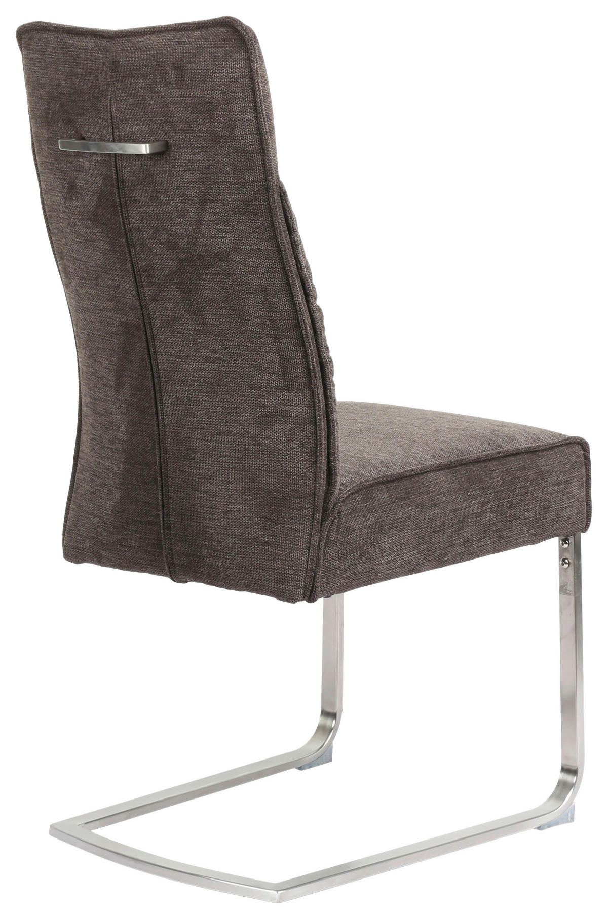 SCHWINGSTUHL  in Edelstahl Webstoff  - Edelstahlfarben/Braun, Design, Textil/Metall (44/102/64cm) - Novel