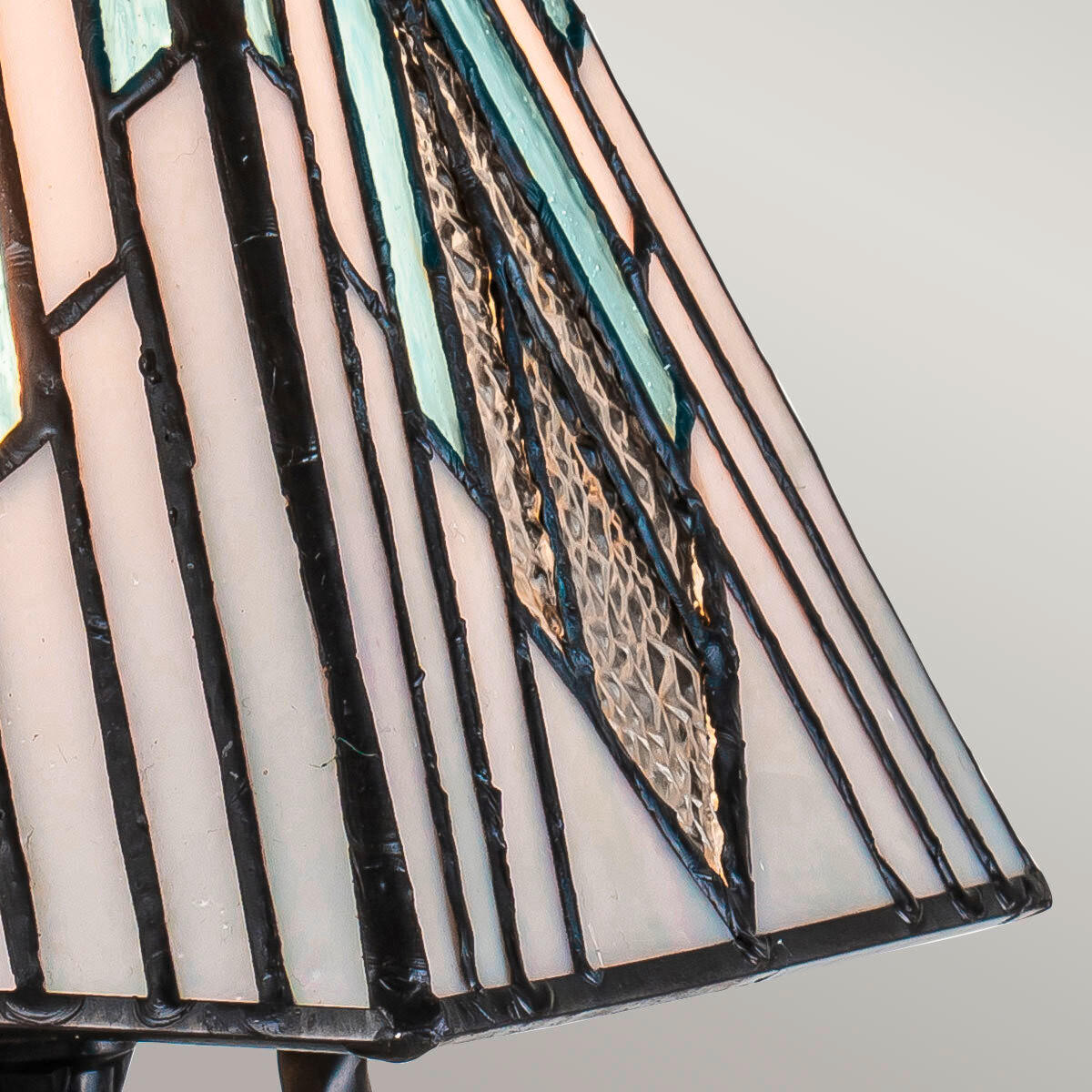 TISCHLEUCHTE Alderley   - Dunkelbraun/Multicolor, KONVENTIONELL, Glas/Metall (32,3/13,8/13,8cm) - Elstead Lighting