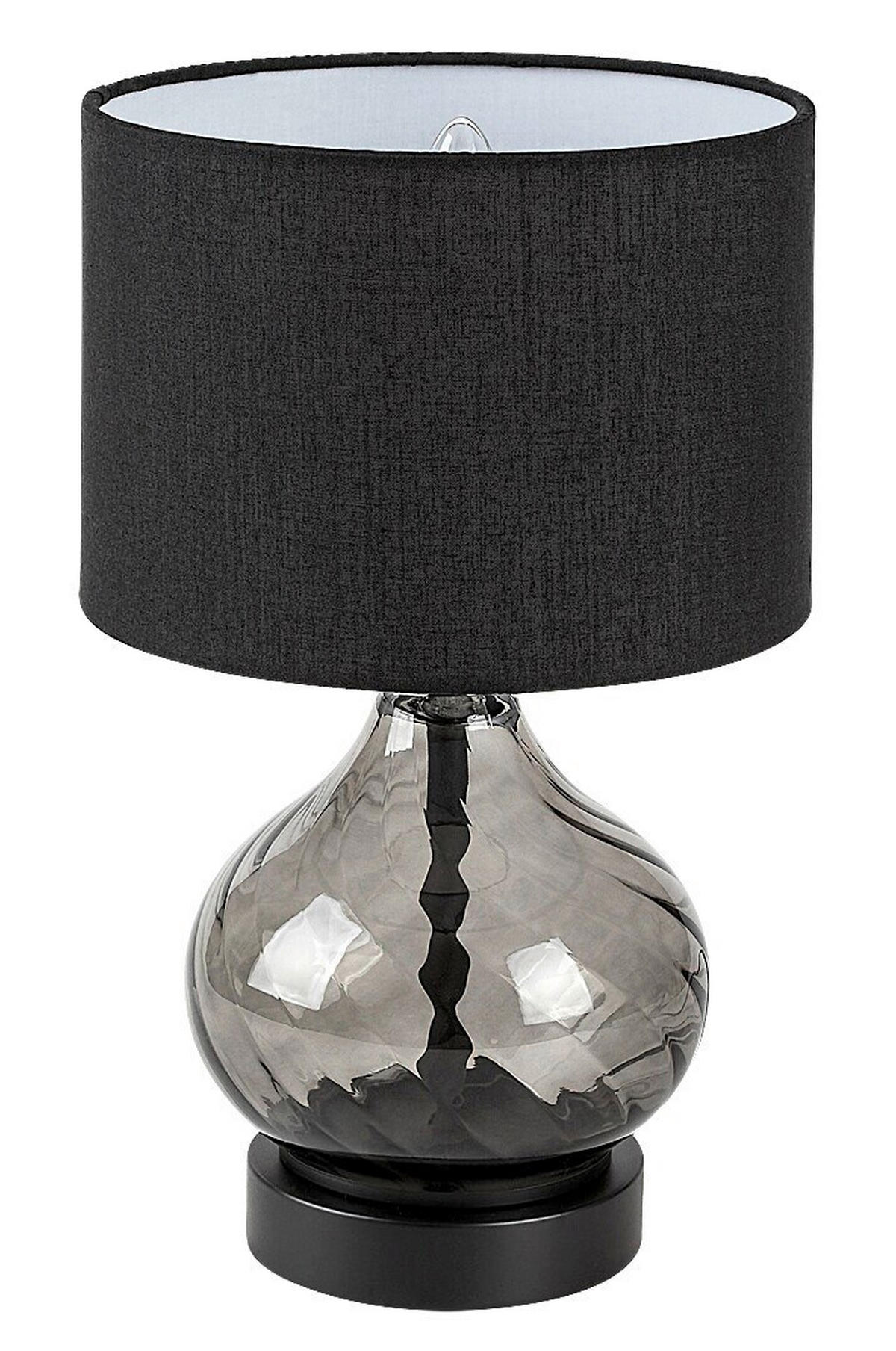 SVJETILJKA STOLNA Pirelo  - crna, Design, staklo/tekstil (20/33cm)