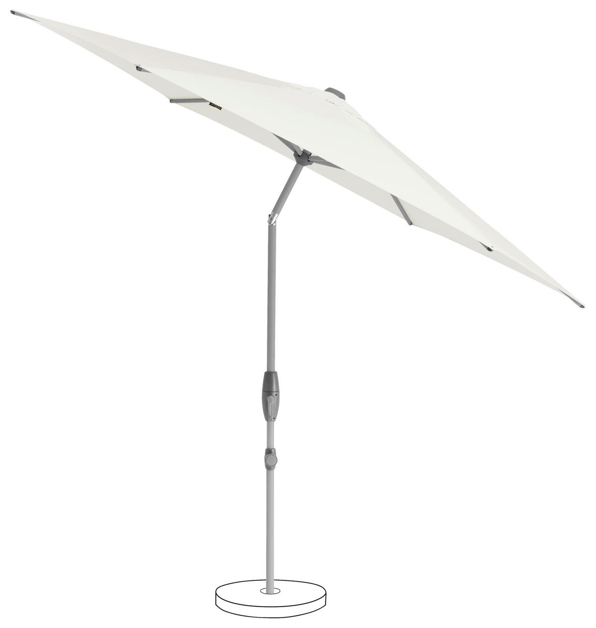 SONNENSCHIRM 300 cm Naturfarben  - Silberfarben/Naturfarben, Basics, Textil/Metall (300/300cm) - Suncomfort by Glatz