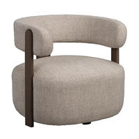 FÅTÖLJ i metall, textil beige  - beige/brun, Modern, metall/trä (74/69/74cm) - Rowico