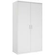 DREHTÜRENSCHRANK 106/194/54 cm 2-türig  - Silberfarben/Weiß, KONVENTIONELL, Holzwerkstoff/Kunststoff (106/194/54cm) - Xora