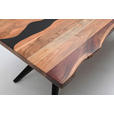 TISCHPLATTE in Holz, Naturmaterialien 220/100/5,5 cm - Schwarz/Akaziefarben, Design, Naturmaterialien/Holz (220/100/5,5cm) - Landscape