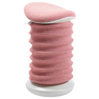 BÜROHOCKER Rosa, Weiß  - Rosa/Weiß, Design, Kunststoff/Textil (37,5/53-64/36cm) - Topstar