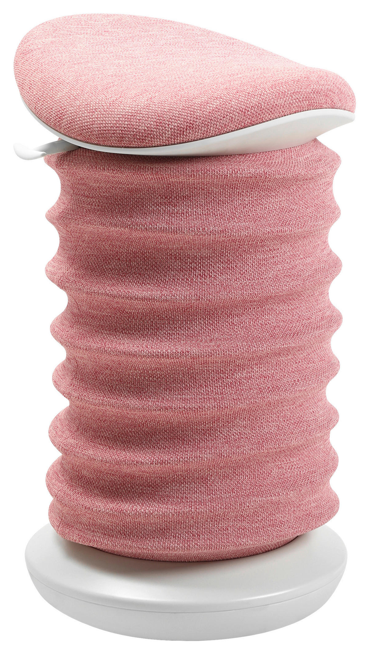 BÜROHOCKER Rosa, Weiß  - Rosa/Weiß, Design, Kunststoff/Textil (37,5/53-64/36cm) - Topstar