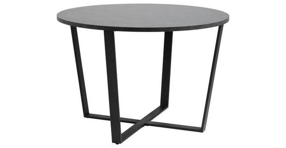 ESSTISCH in Holzwerkstoff 110/110/75 cm - Schwarz, Design, Holzwerkstoff/Metall (110/110/75cm) - Carryhome