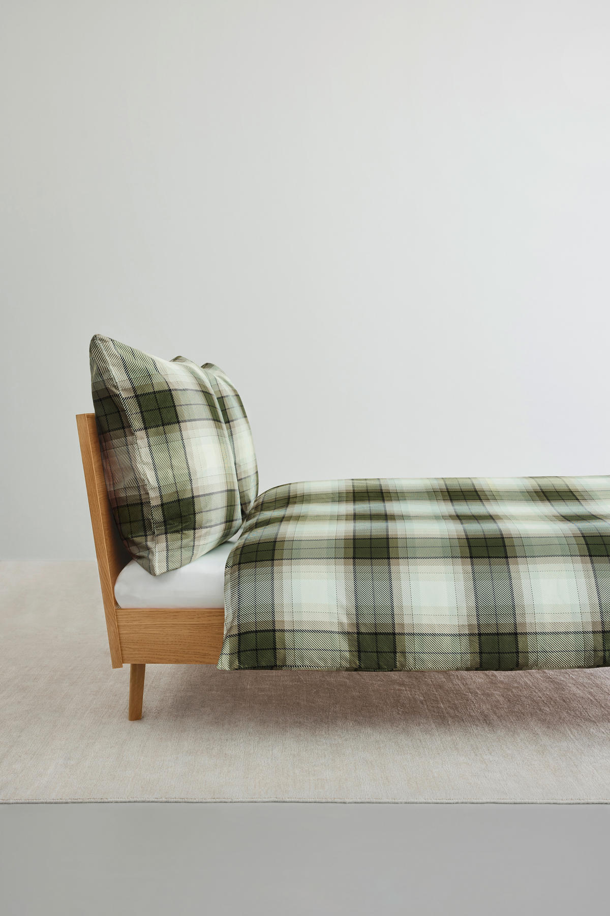 BETTWÄSCHE s.Oliver Flanell 135/200 cm  - Naturfarben/Olivgrün, Basics, Textil (135/200cm) - S. Oliver