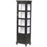 VITRINE in massiv Mangoholz Schwarz - Schwarz/Weiß, Trend, Glas/Holz (48/164/33cm) - Ambia Home VITRINE in massiv Mangoholz Schwarz - Schwarz/Weiß, Trend, Glas/Holz (48/164/33cm) - Ambia Home