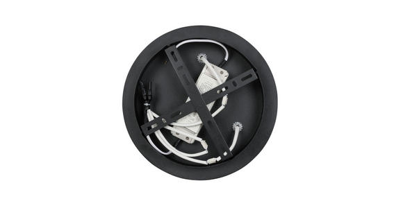 LED-DECKENLEUCHTE 45/49 cm - Chromfarben/Schwarz, Design, Glas/Kunststoff (45/49cm) - Dieter Knoll