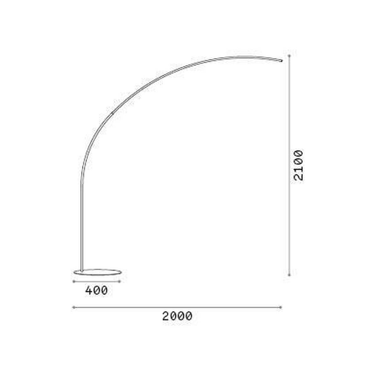 STEHLEUCHTE 40/210/200 cm    - Schwarz, Design, Metall (40/210/200cm)