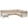 SOFA in Webstoff Beige  - Chromfarben/Beige, Konventionell, Textil/Metall (163/326/256cm) - Livetastic