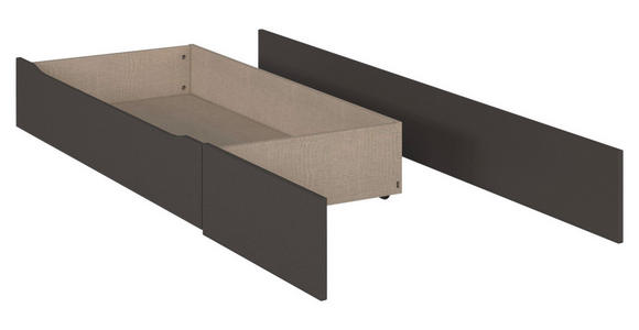 BETTKASTEN 59/22/59 cm Graphitfarben - Graphitfarben, KONVENTIONELL, Holzwerkstoff/Kunststoff (59/22/59cm) - Xora