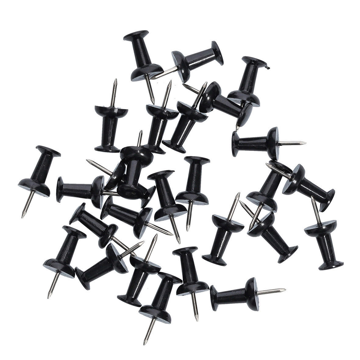 PINNWANDNADELN 13,5/9/1,8 cm  - Schwarz, Basics, Kunststoff (13,5/9/1,8cm)
