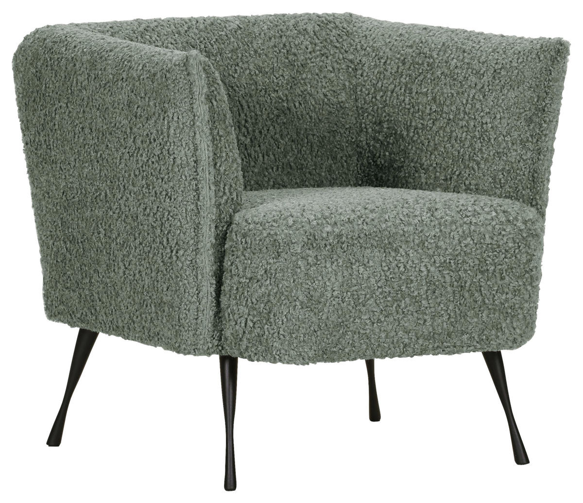 FÅTÖLJ i textil skogsgrön  - skogsgrön/svart, Design, metall/textil (76/73/76cm) - MID.YOU