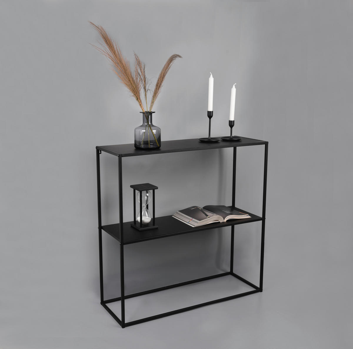 KONSOLENTISCH Schwarz  - Schwarz, Trend, Metall (80/27/80cm) - Boxxx