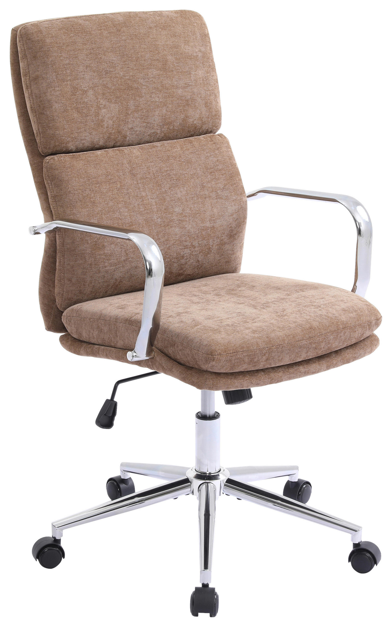 FORGÓSZÉK  zsenília barna  - krómszínű/barna, Modern, műanyag/textil (56/100-110/65,5cm) - Livetastic