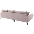 ECKSOFA  in Cord Rosa  173/280 cm  - Schwarz/Rosa, KONVENTIONELL, Textil/Metall (173/280cm) - Hom`in