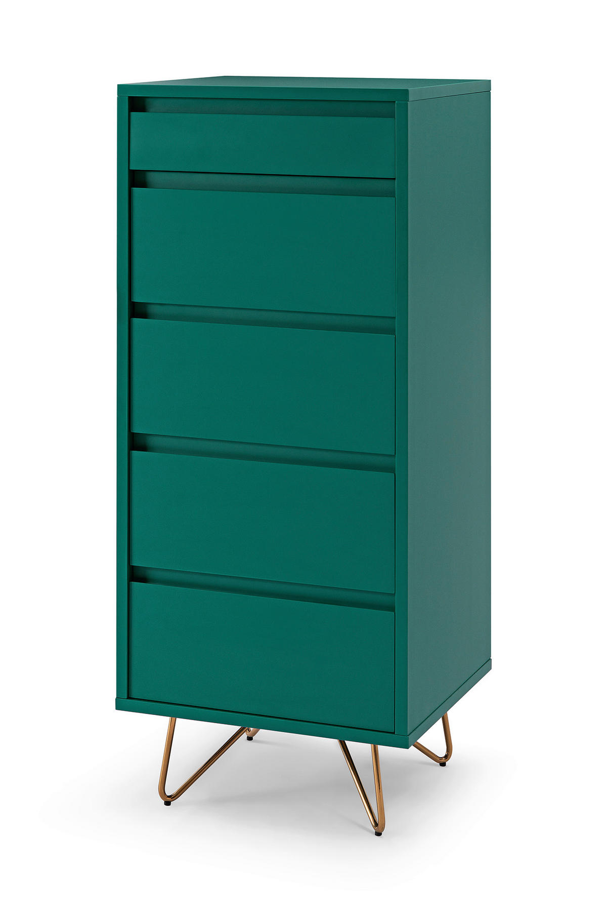 KOMMODE  in 45/110/40 cm  - Messingfarben/Grün, Design, Holzwerkstoff/Metall (45/110/40cm) - Livetastic
