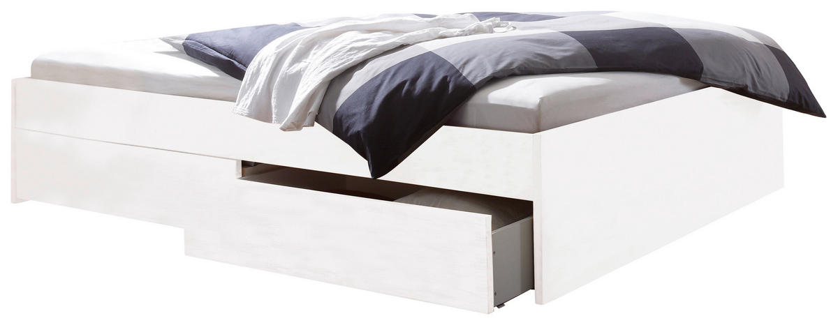 STAURAUMBETT 200/200 cm,  in Weiß,  - Weiß, KONVENTIONELL, Holzwerkstoff (200/200cm) - Hasena