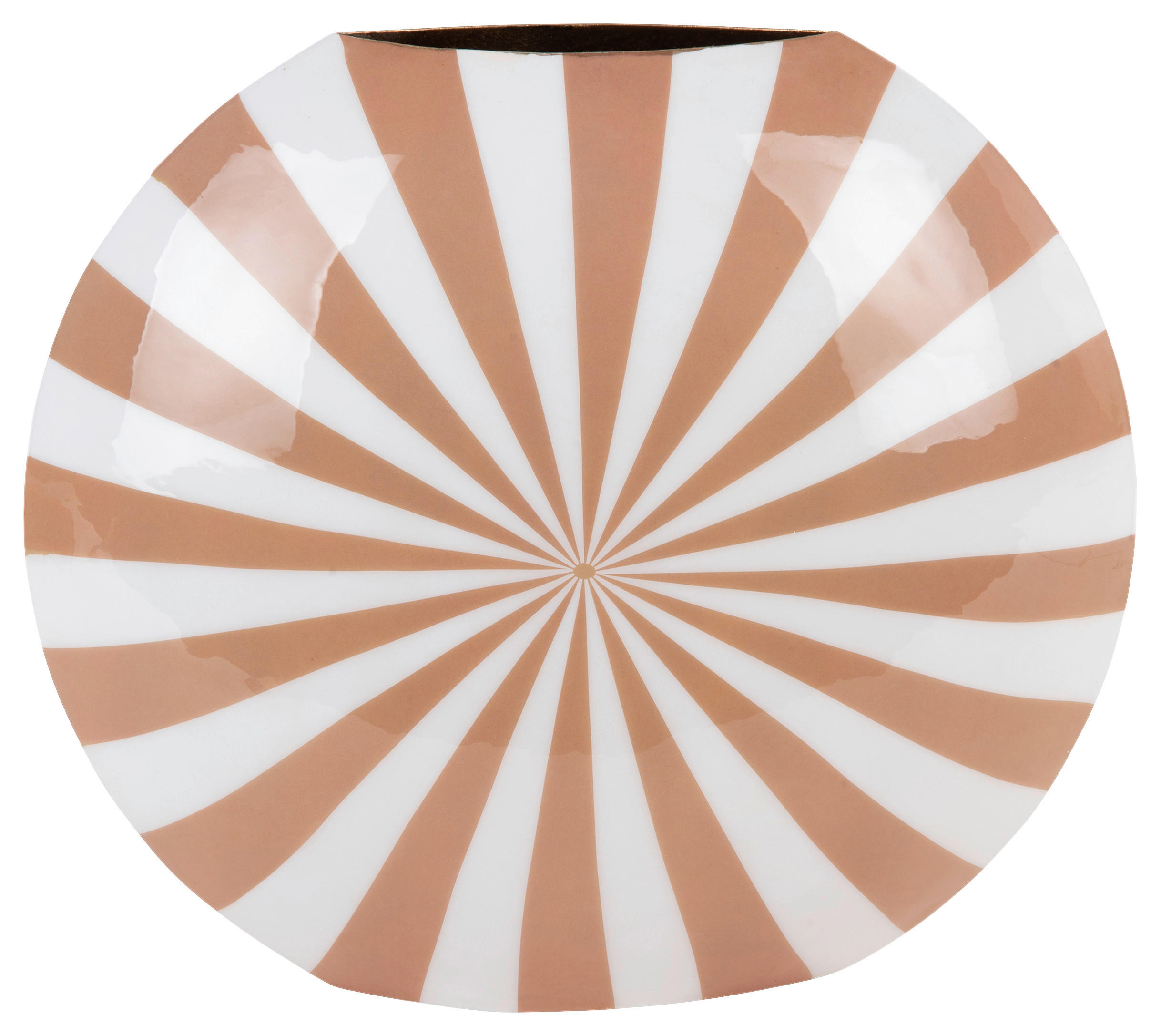 VASE Candy Swirl 40 cm  - Hellbraun/Weiß, Basics, Metall (40/35/11cm) - Present Time