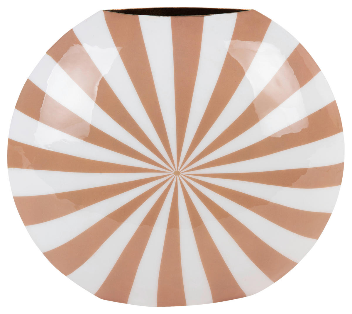 VASE Candy Swirl 40 cm  - Hellbraun/Weiß, Basics, Metall (40/35/11cm) - Present Time