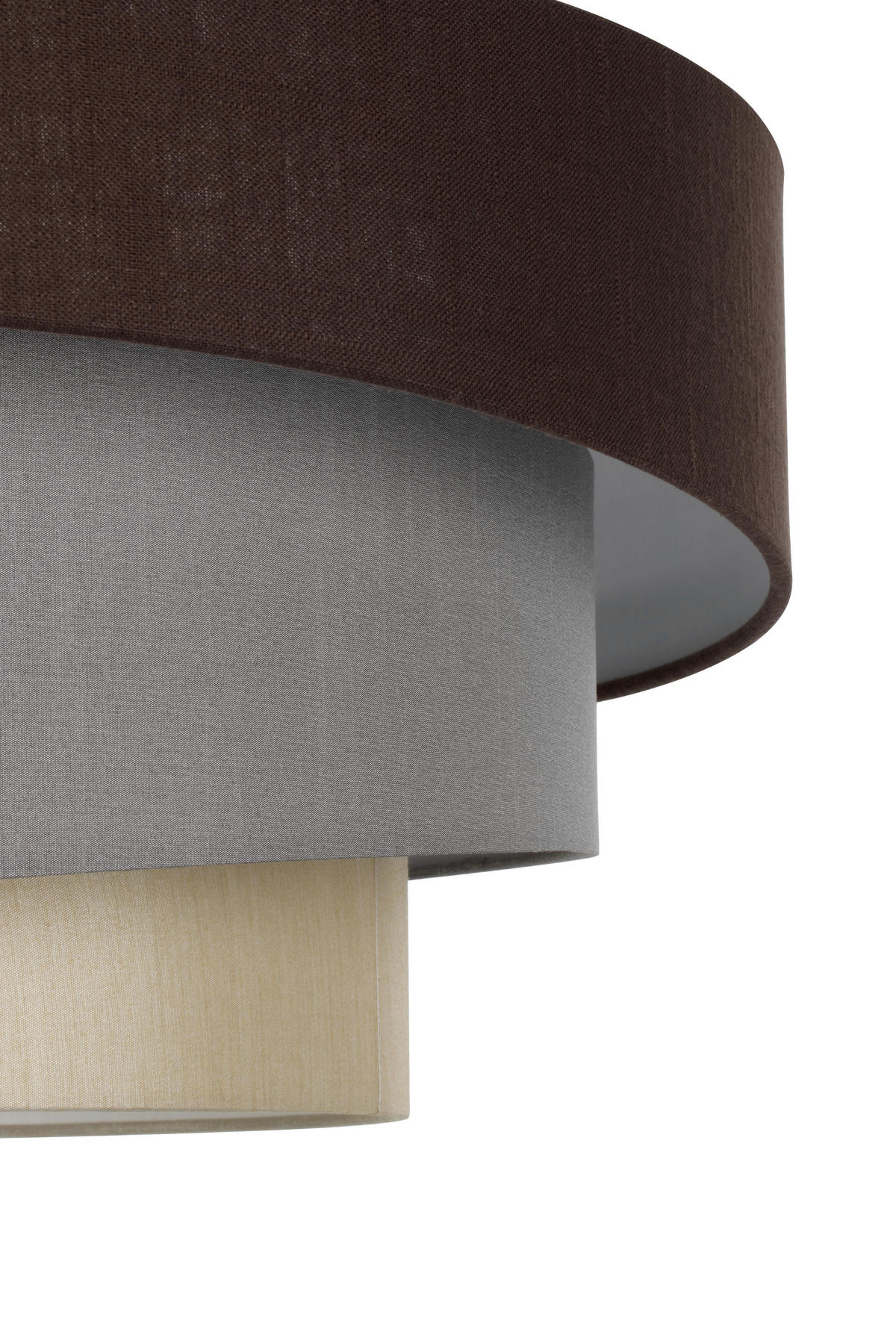 DECKENLEUCHTE Fiona 56/37 cm  - Khaki/Schwarz, Design, Textil/Metall (56/37cm) - Novel