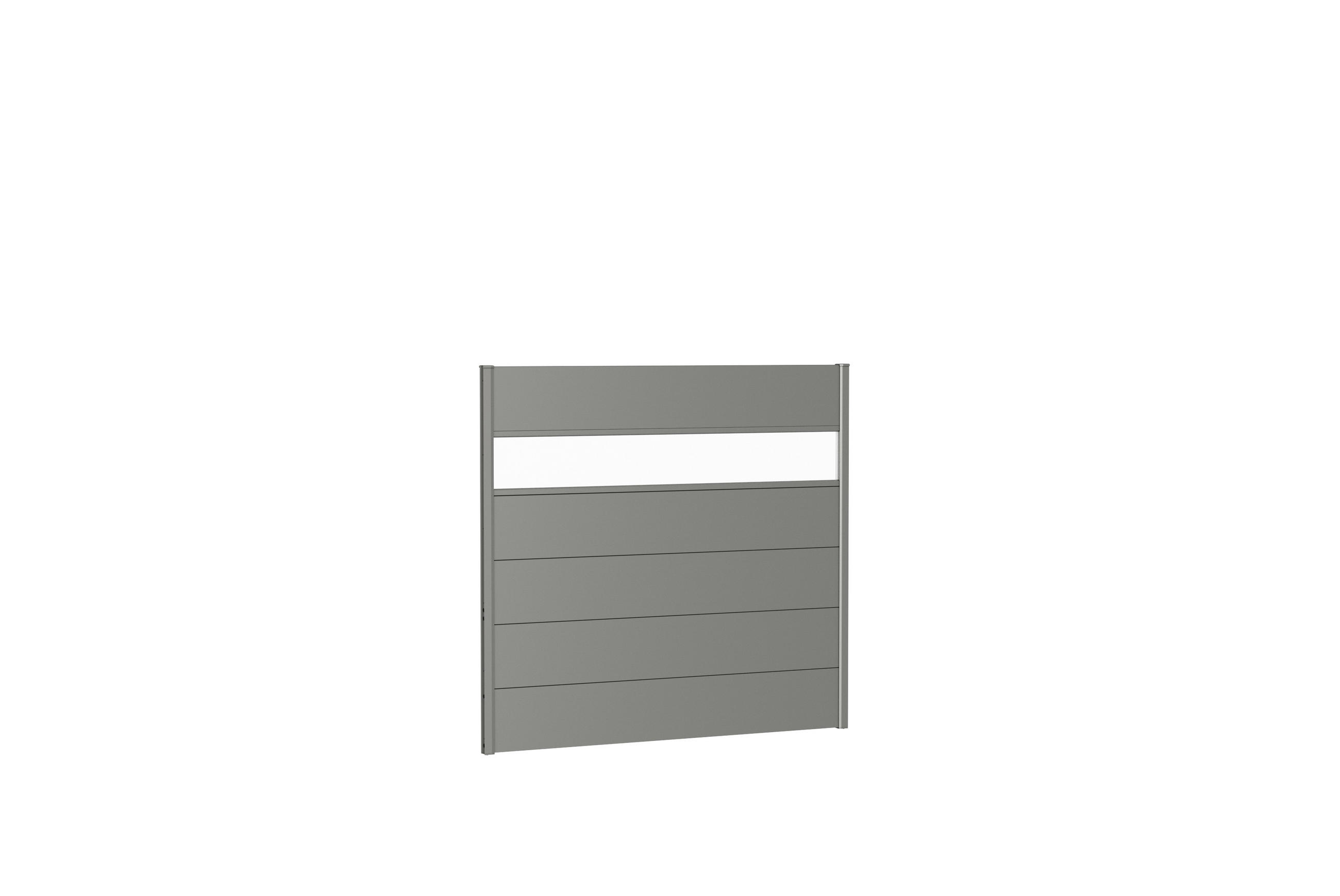 SICHTSCHUTZ - Grau, Basics, Kunststoff/Metall (145/137/4,4cm) - Biohort