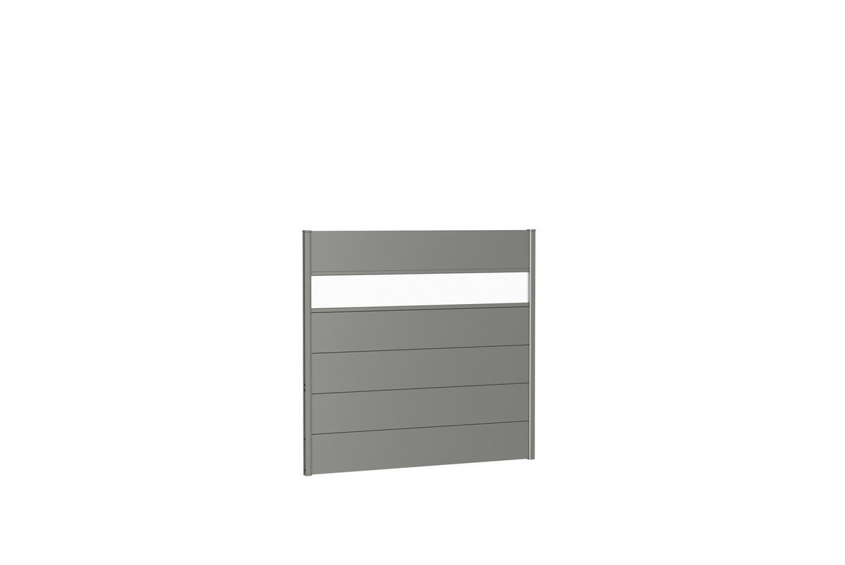 SICHTSCHUTZ  - Grau, Basics, Kunststoff/Metall (145/137/4,4cm) - Biohort