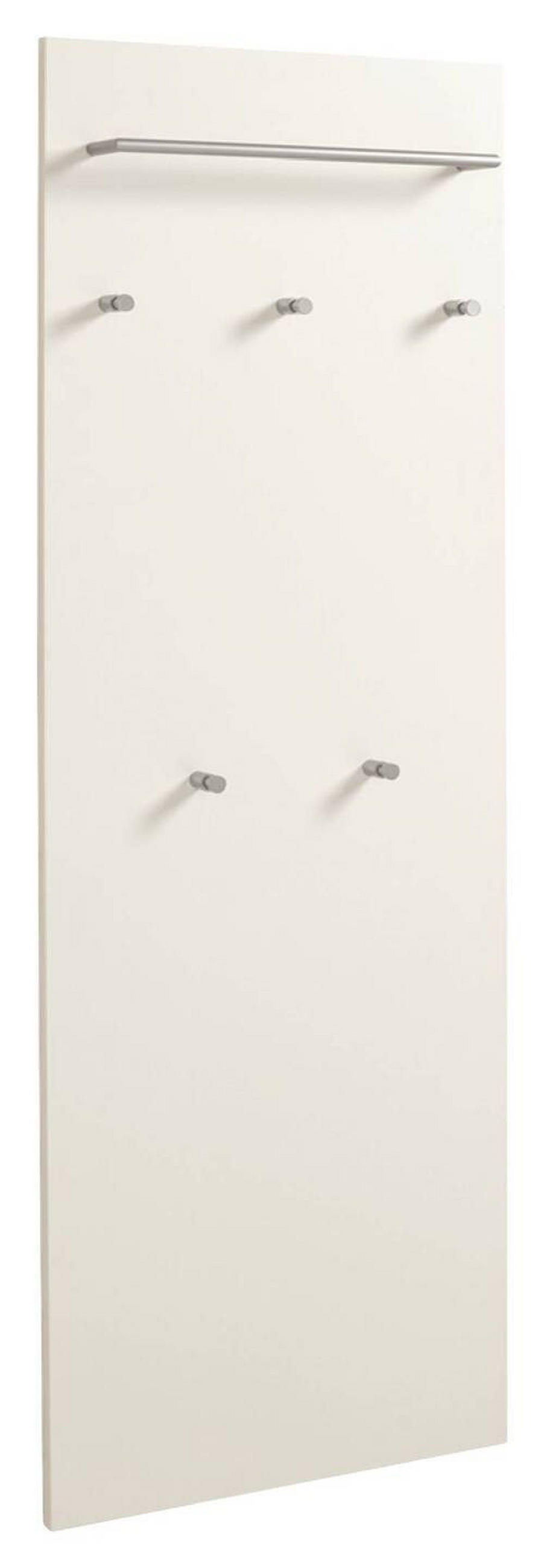 GARDEROBENPANEEL  in 60/170/10 cm  - Weiss/Silberfarben, Design, Holzwerkstoff (60/170/10cm)