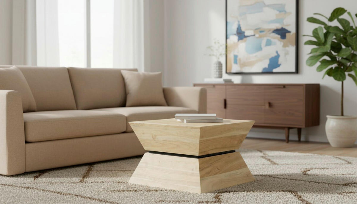 COUCHTISCH 55/55/40 cm Akazie vollmassiv quadratisch Schwarz, Akaziefarben  - Schwarz/Akaziefarben, Design, Holz (55/55/40cm) - Livetastic