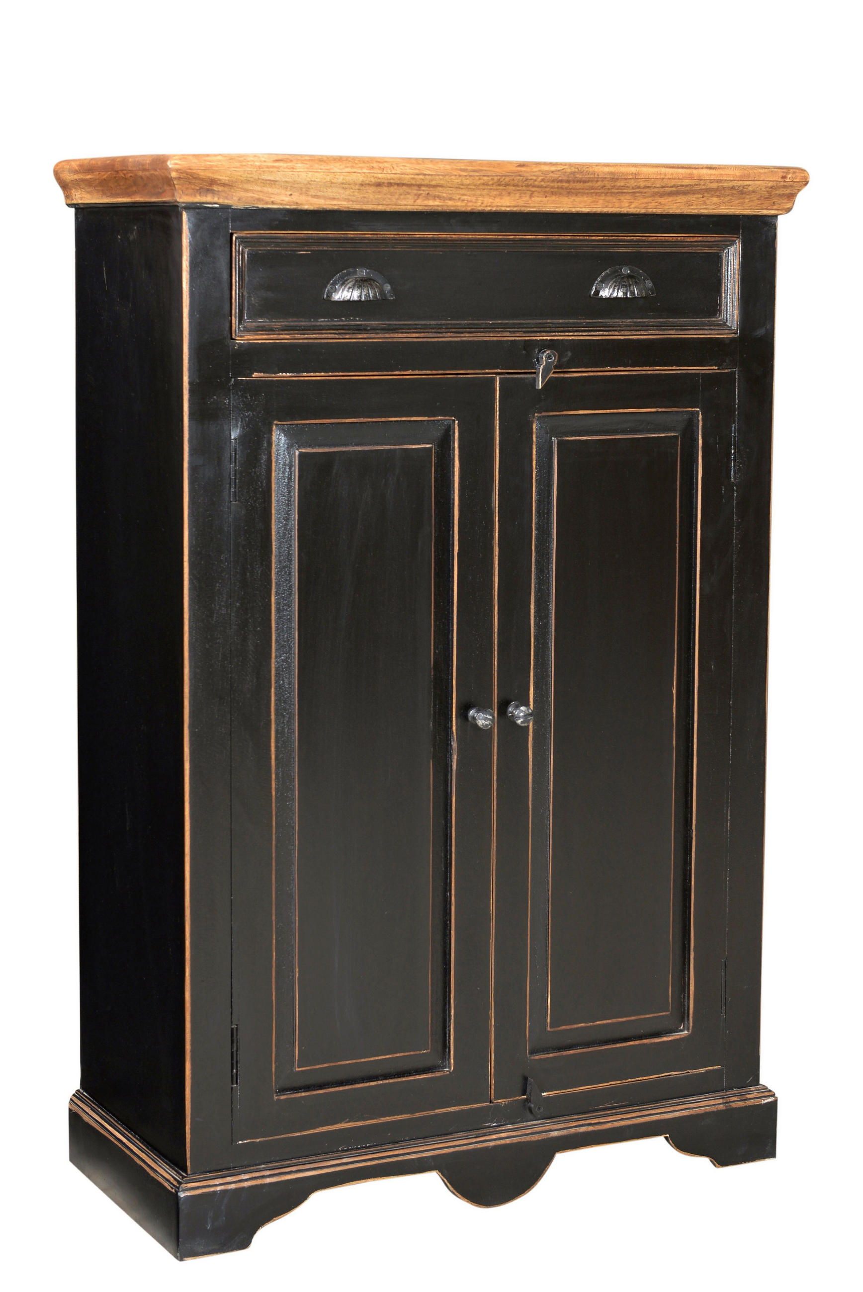 HIGHBOARD  80/120/38 cm 1 Schublade(n)  - Schwarz/Honig, Design, Holz/Holzwerkstoff (80/120/38cm) - MID.YOU