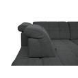 ECKSOFA in Webstoff Dunkelgrau  297/216 cm  - Dunkelgrau/Schwarz, Design, Holz/Textil (297/216cm) - Xora
