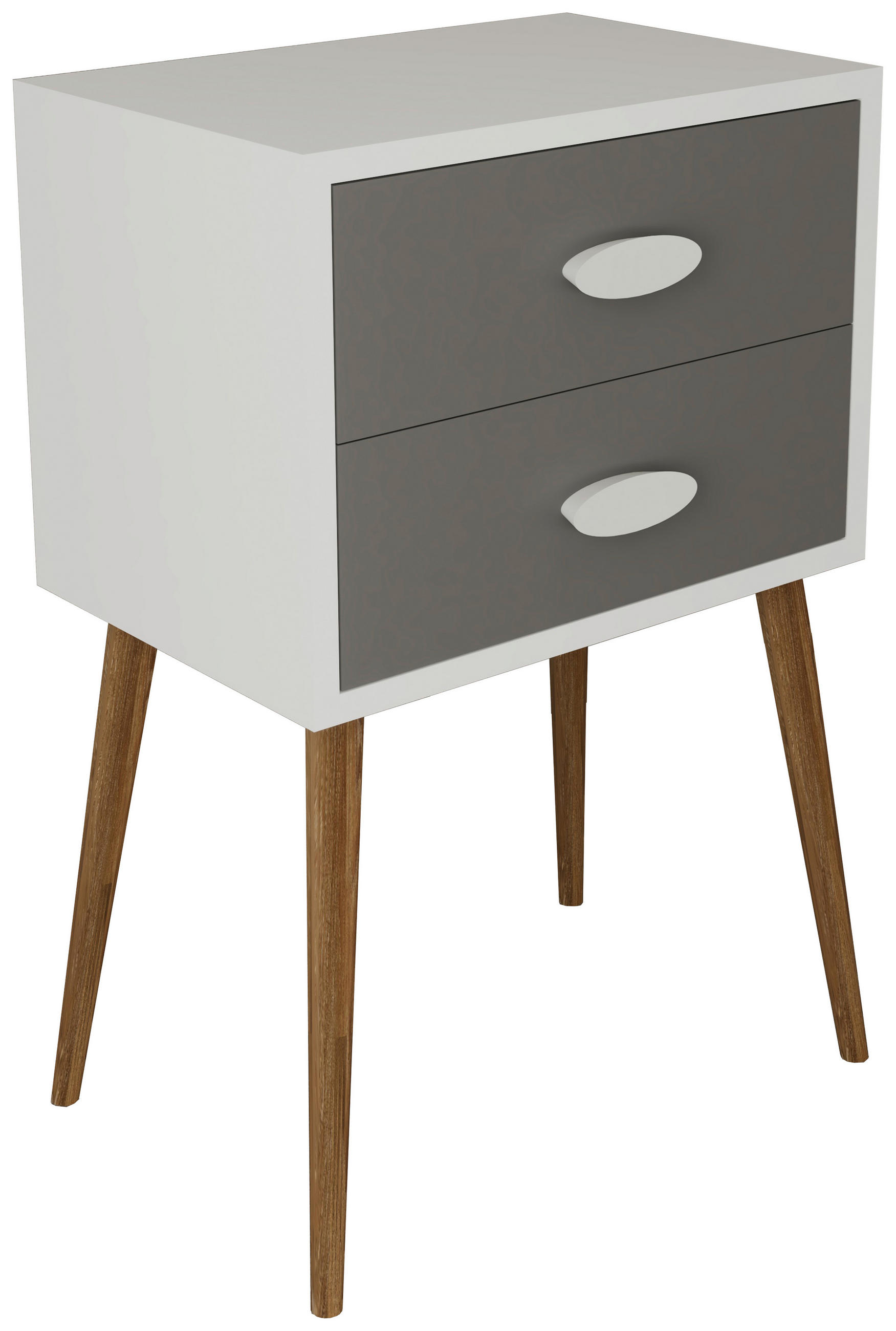 SÄNGBORD 45/70/30 cm, antracit, vit,  - vit/honungsek, Modern, trämaterial (45/70/30cm) - Livetastic