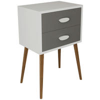 NACHTKÄSTCHEN 45/70/30 cm  in Anthrazit, Weiß  - Honigeiche/Anthrazit, MODERN, Holzwerkstoff (45/70/30cm) - Livetastic