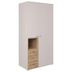 DREHTÜRENSCHRANK 2-türig Eichefarben, Sandfarben  - Sandfarben/Eichefarben, KONVENTIONELL, Holz/Holzwerkstoff (105/214/60cm) - Hom`in