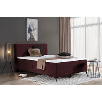 BOXBETT 140/200 cm  in Beere  - Beere/Schwarz, Design, Holz/Holzwerkstoff (140/200cm) - Xora