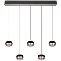 LED-HÄNGELEUCHTE Trio Select 100/10.5/200 cm   - Schwarz/Nickelfarben, Design, Metall (100/10.5/200cm) - Trio Leuchten