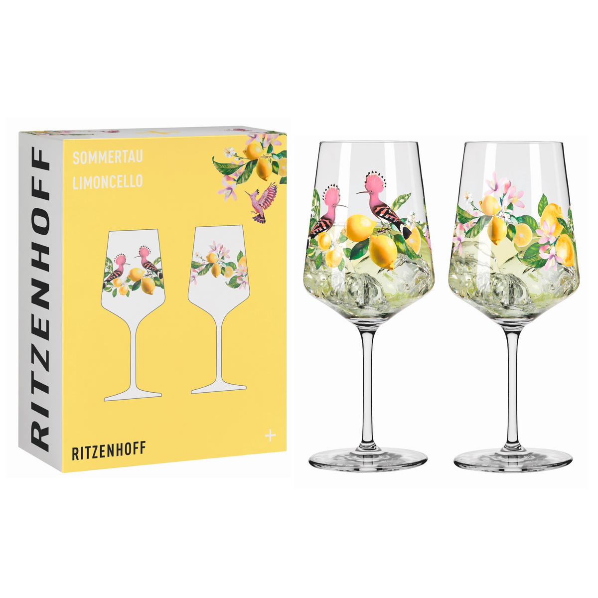 SPRITZERGLAS 544 ml 2-teilig  - Gelb/Rosa, Lifestyle, Glas (9,3/22,5/9,3cm) - Ritzenhoff
