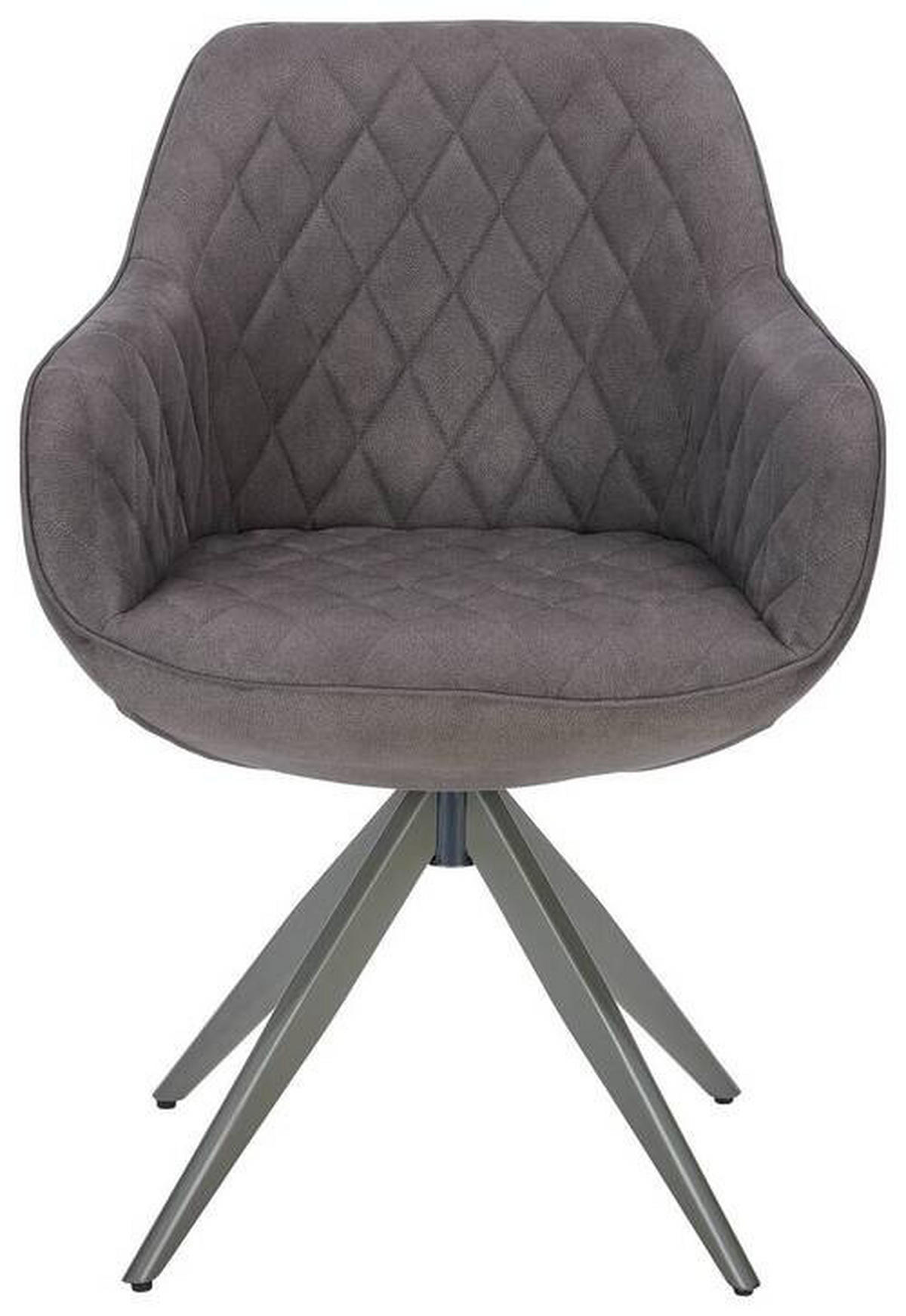 ARMLEHNSTUHL  in Eisen Webstoff  - Dunkelgrau, MODERN, Textil/Metall (59/84/59cm) - Livetastic