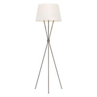 STEHLEUCHTE 47/139.7 cm    - Nickelfarben, KONVENTIONELL, Textil/Metall (47/139.7cm) - Elstead Lighting