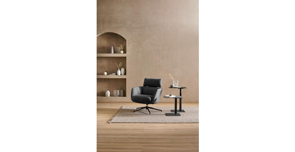 RELAXSESSEL in Metall, Textil Schwarz, Dunkelgrau  - Dunkelgrau/Schwarz, Design, Textil/Metall (73/86/83cm) - Dieter Knoll