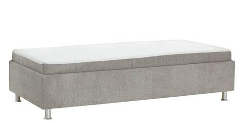 POLSTERLIEGE Flachgewebe Graubraun - Graubraun/Hellgrau, KONVENTIONELL, Holz/Holzwerkstoff (90/200cm) - Beldomo - Sleep