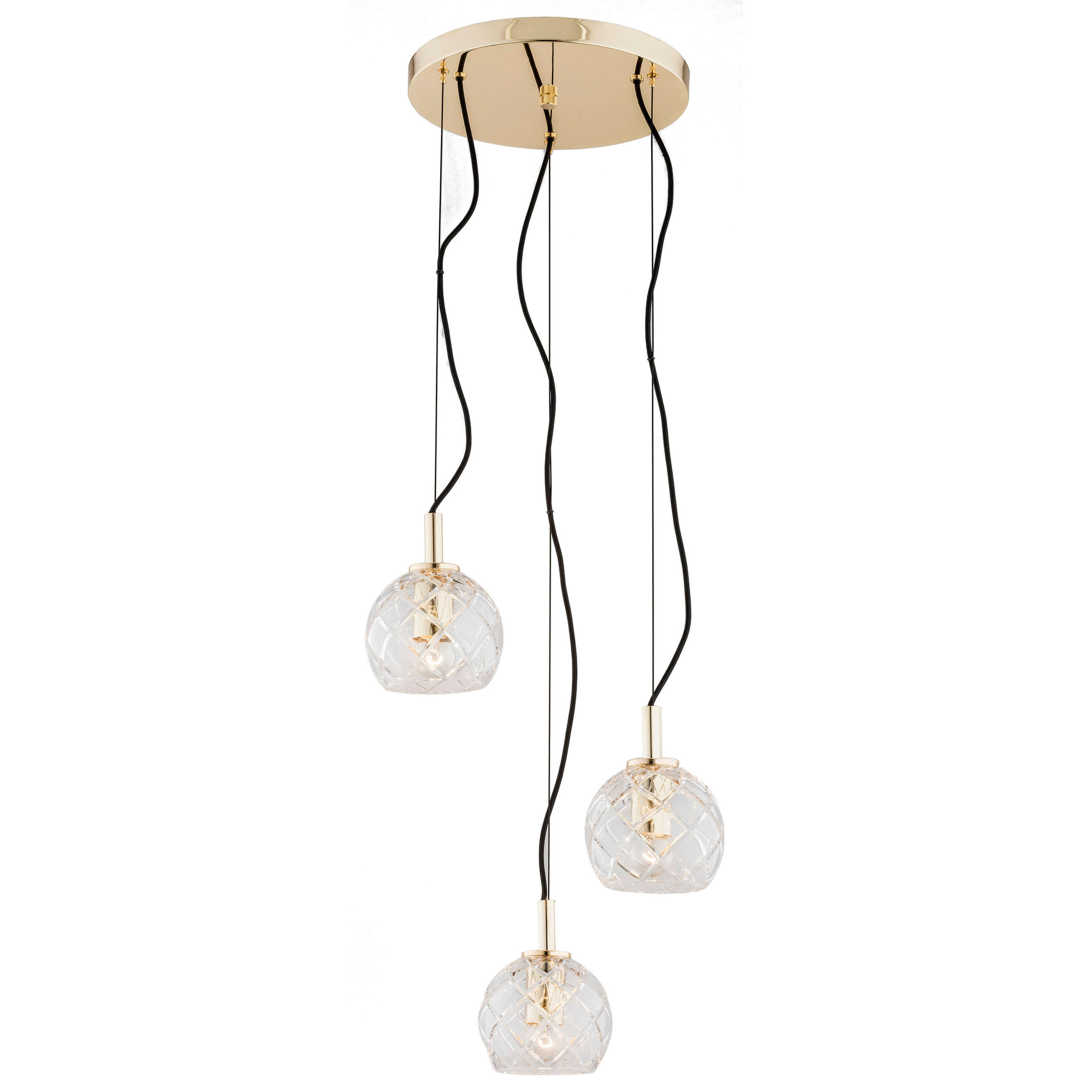 HÄNGELEUCHTE 165/40/40 cm  - Transparent/Messingfarben, KONVENTIONELL, Glas/Metall (165/40/40cm)