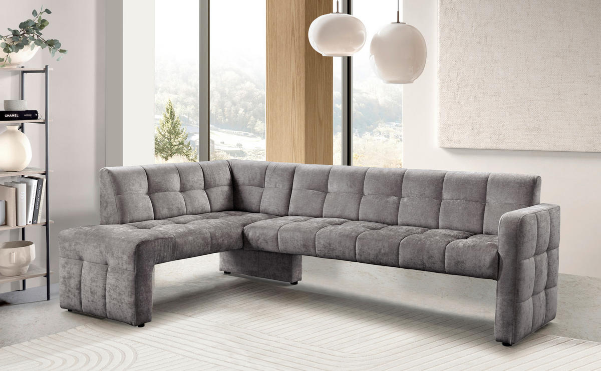 UGAONA KLUPA  kapućino   - kapućino/crna, Moderno, drvo/tekstil (245/157cm) - Livetastic