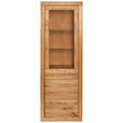 VITRINE  in massiv Wildeiche Wildeiche  - Wildeiche/Alufarben, Natur, Glas/Holz (65/192/42cm) - Carryhome