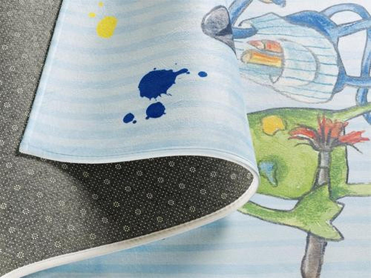 KINDERTEPPICH 80/150 cm Die Lieben Sieben  - Multicolor/Hellblau, Trend, Kunststoff/Textil (80/150cm)