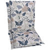 SESSELAUFLAGENSET in Beige, Blau Floral  - Blau/Beige, Design, Textil (50/6/108cm)